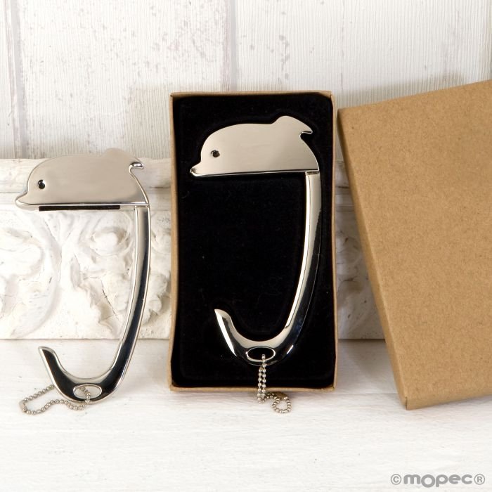 Cuelga bolsos Delfín en caja regalo 5x9cm