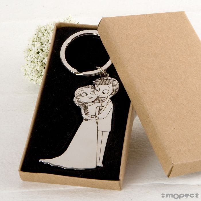 Llavero novios Pop & Fun caricia en caja regalo